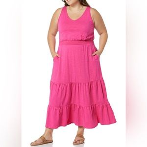 NWT Amazon Essentials Sleeveless Elastic Waist Summer Maxi Dress Size Small